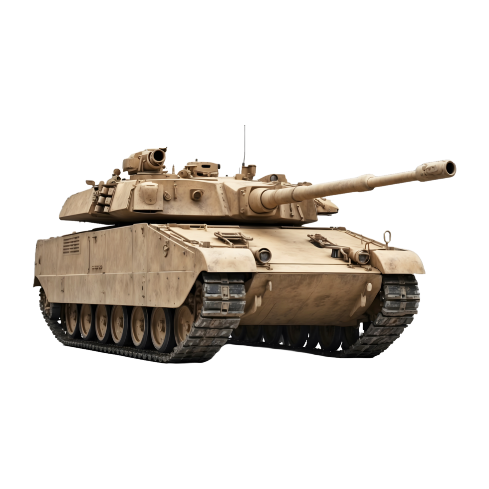 Defense Force a modern Attacker battle tank isolated on transparent background png