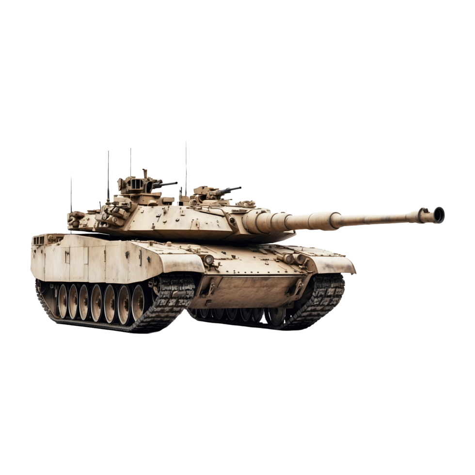 Defense Force a modern Attacker battle tank isolated on transparent background png