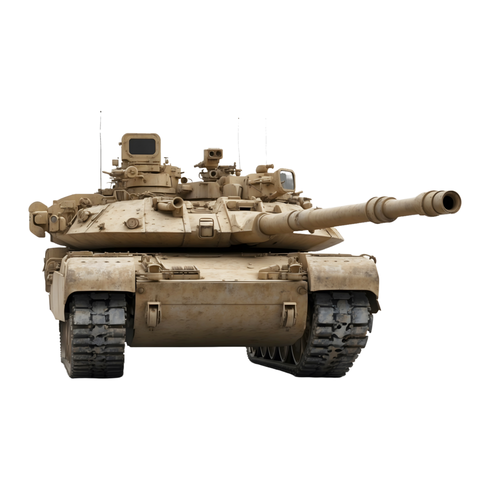 Defense Force a modern Attacker battle tank isolated on transparent background png