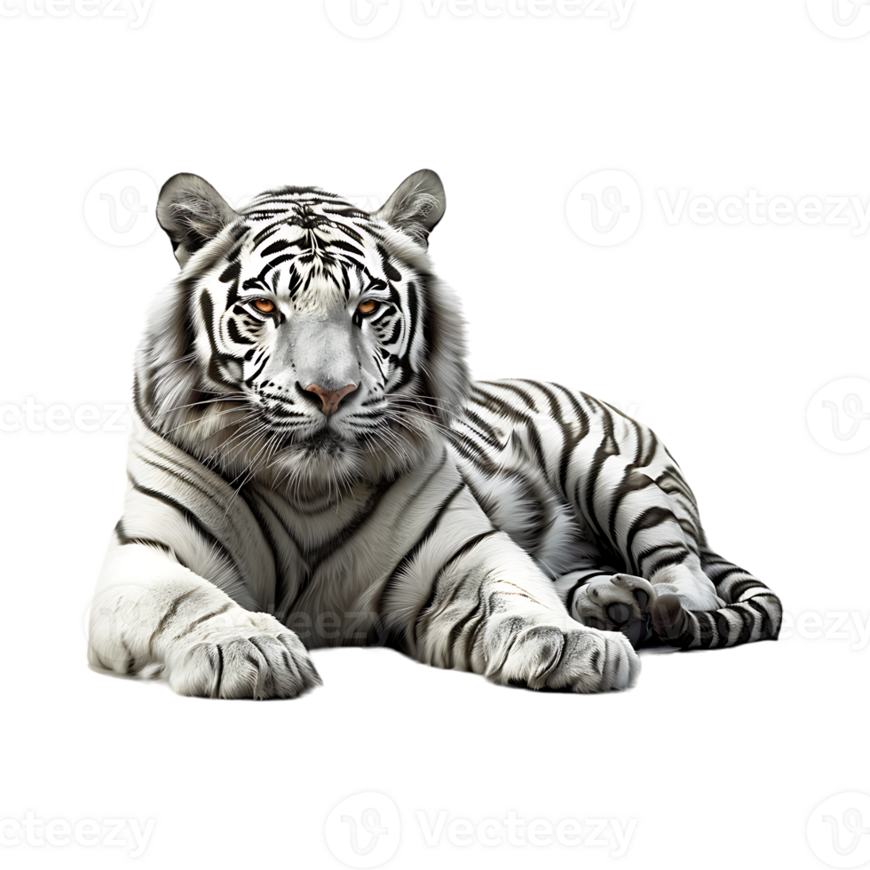White Tiger or Lion on Transparent Background png