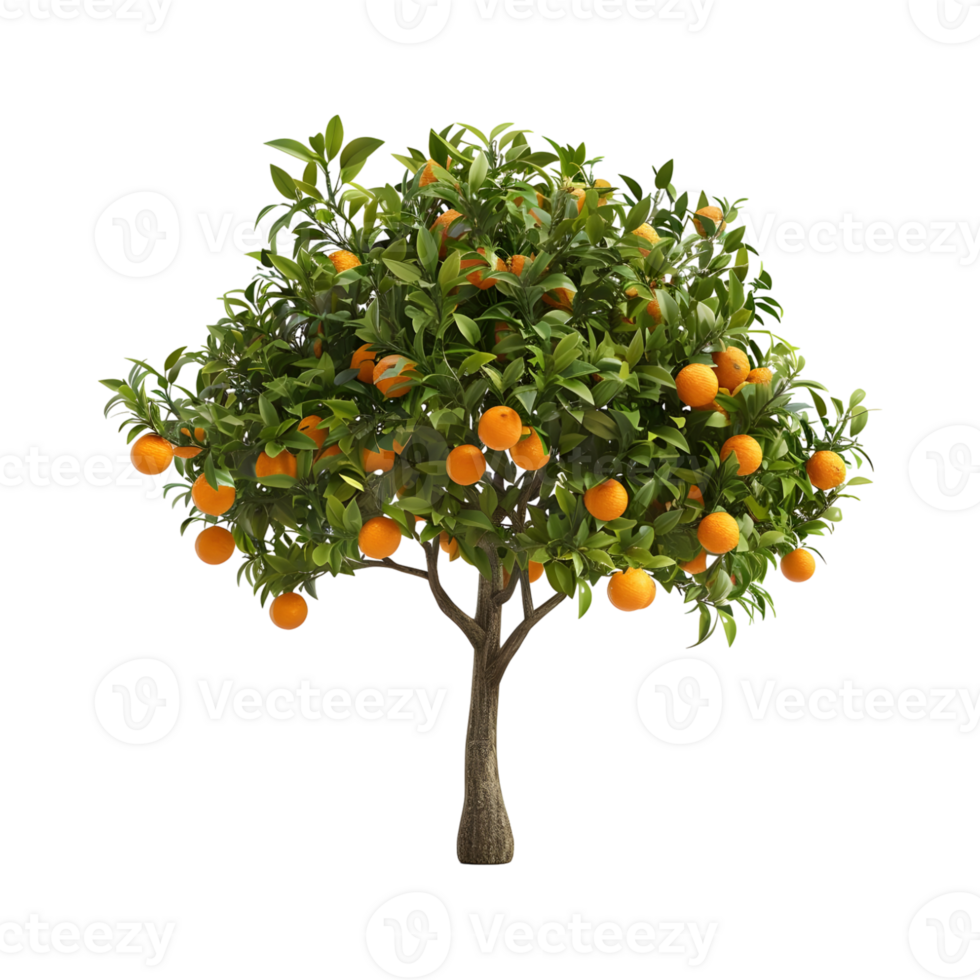 Oranges Tree on Transparent Background png