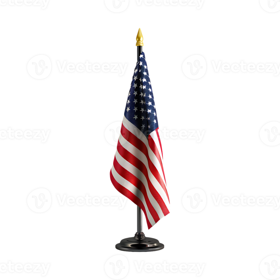 Table Flag of USA on Transparent Background png