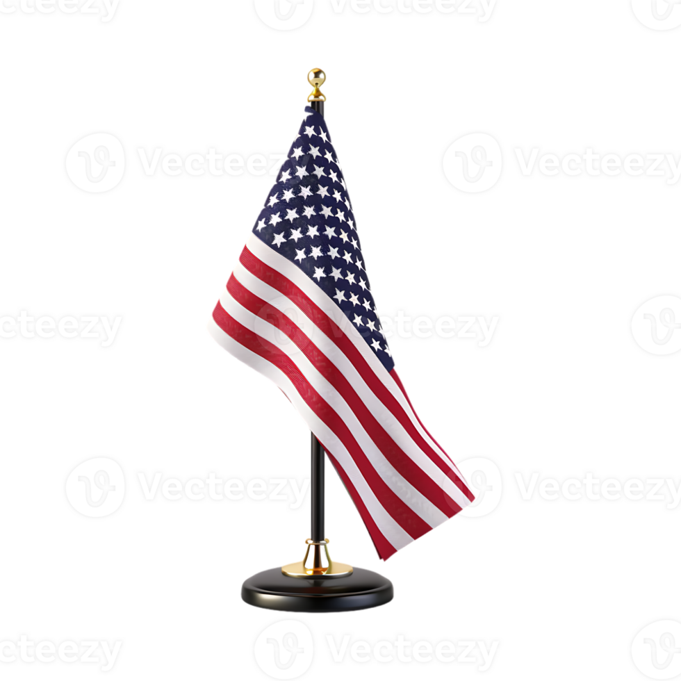 Table Flag of USA on Transparent Background png