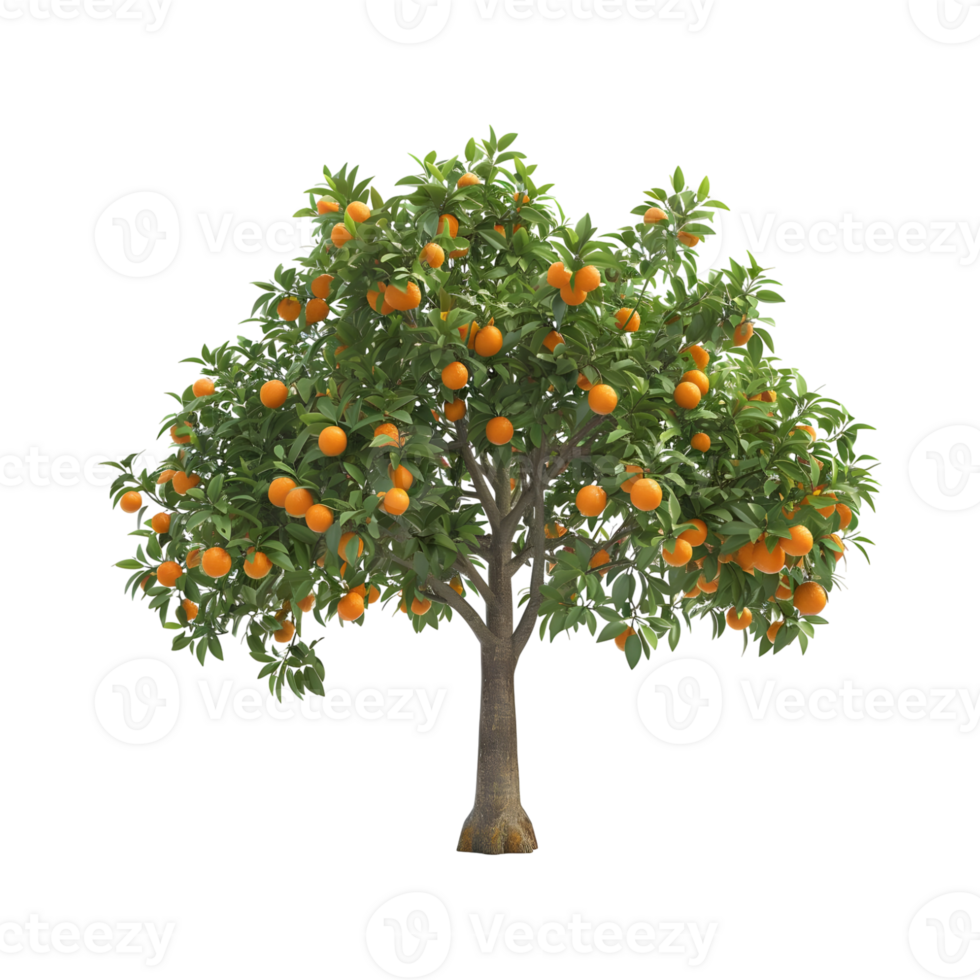 Oranges Tree on Transparent Background png