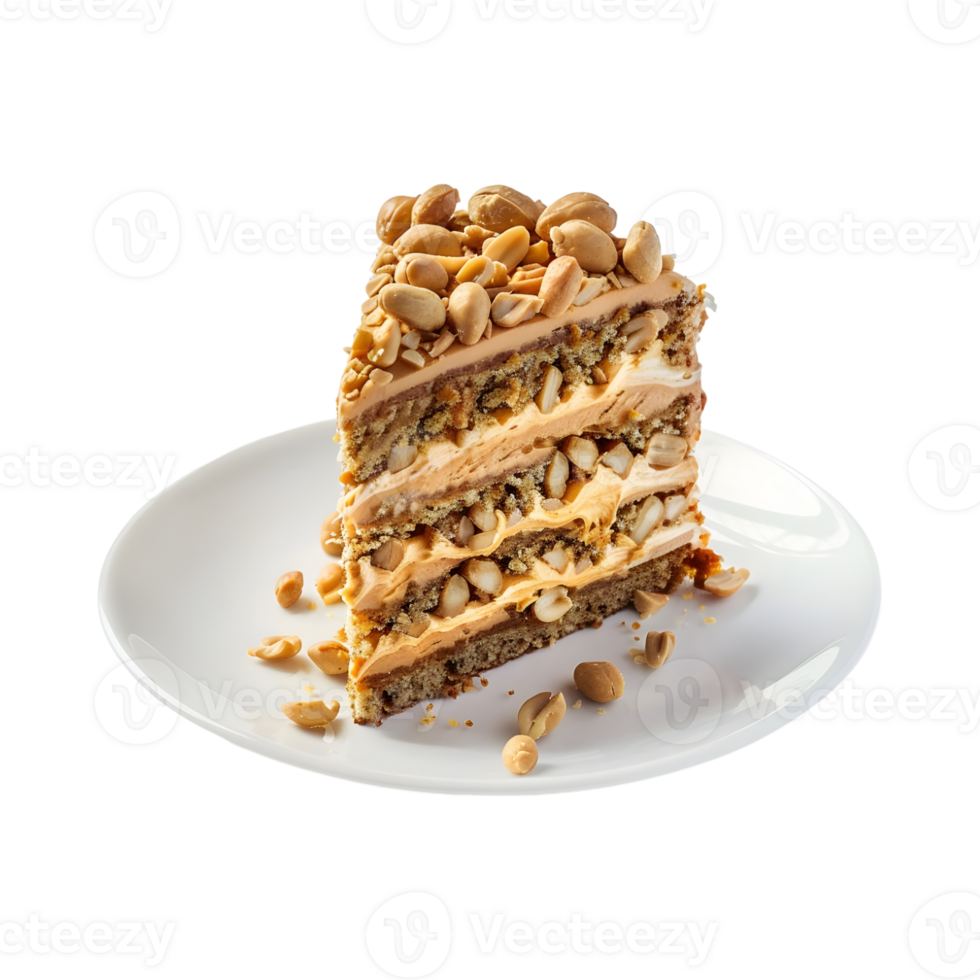 Almonds and Chocolate Cake on Transparent Background png
