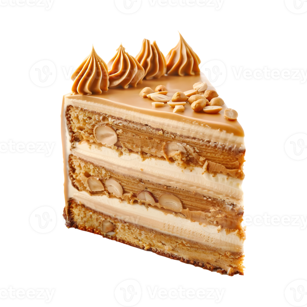Almonds and Chocolate Cake on Transparent Background png
