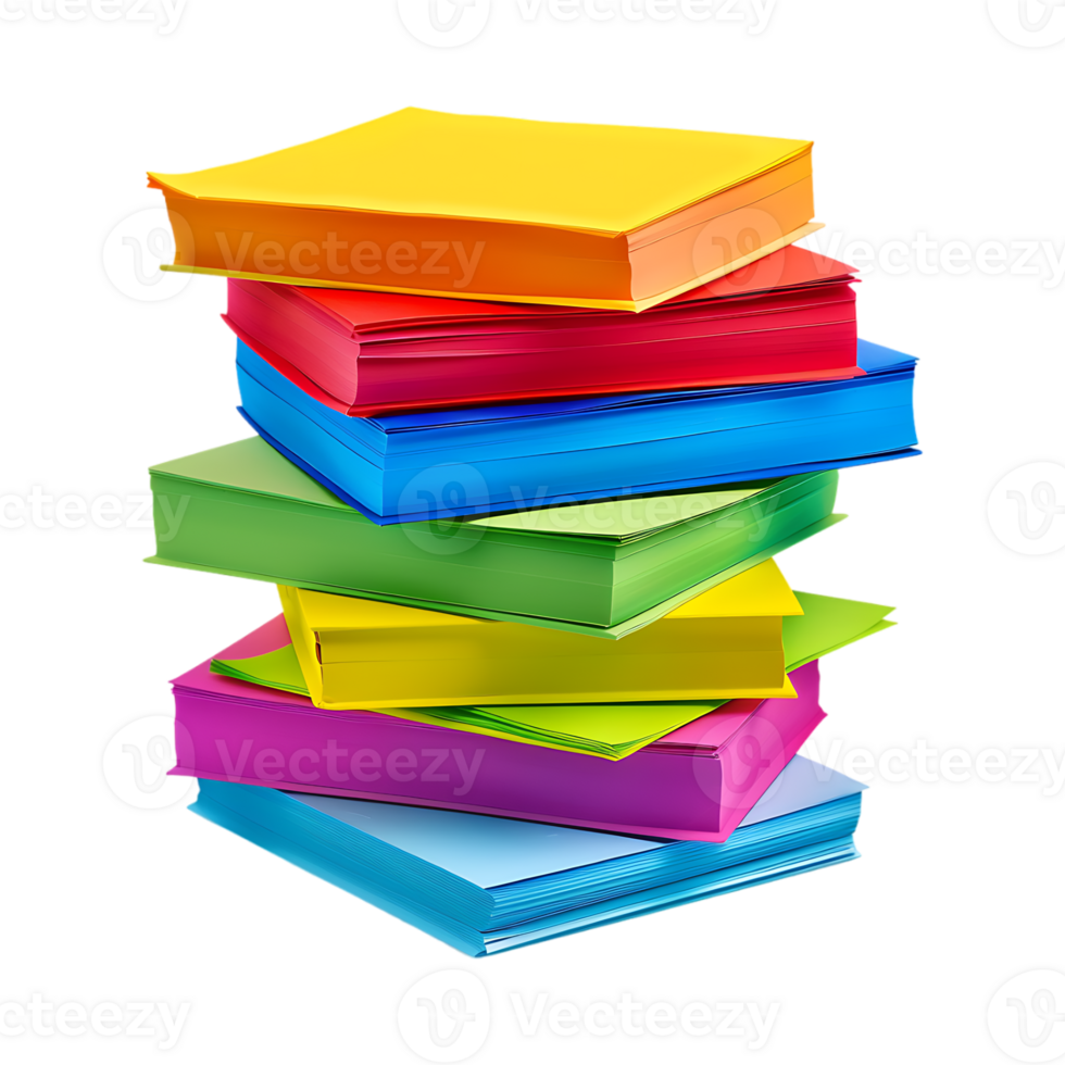 Stack of Sticky Notes on Transparent Background png