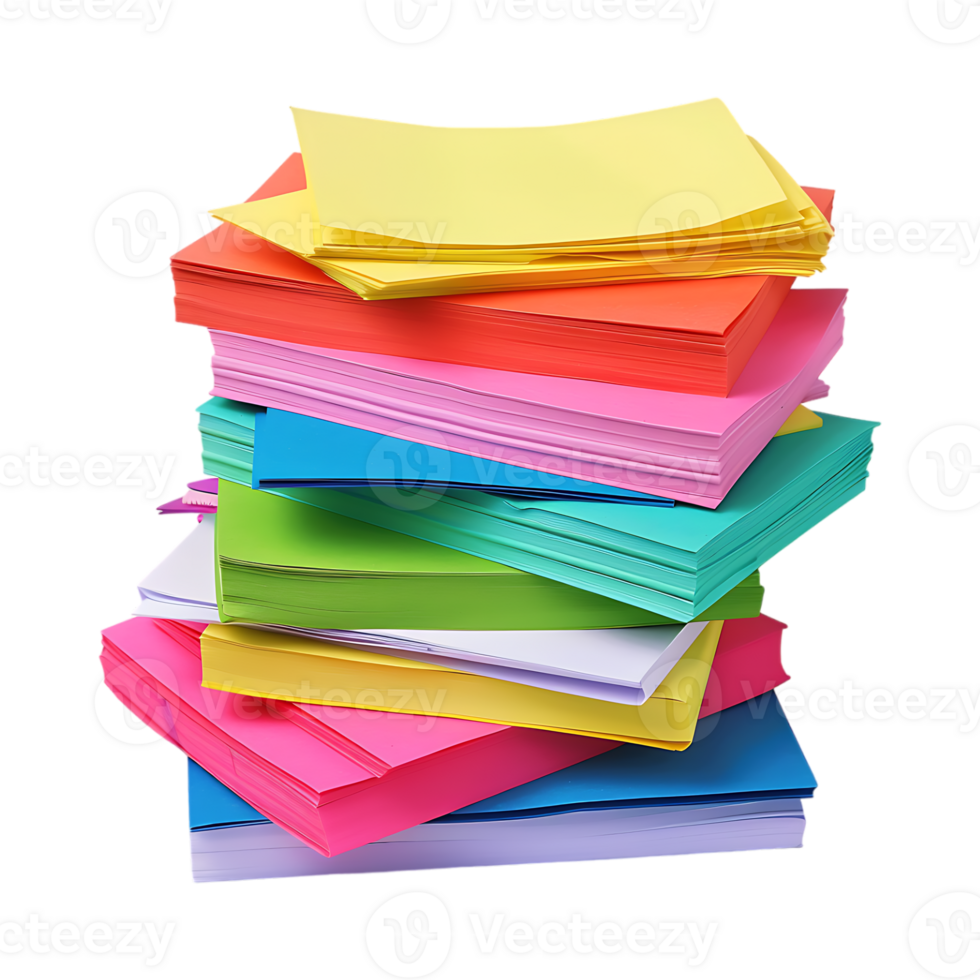 Stack of Sticky Notes on Transparent Background png