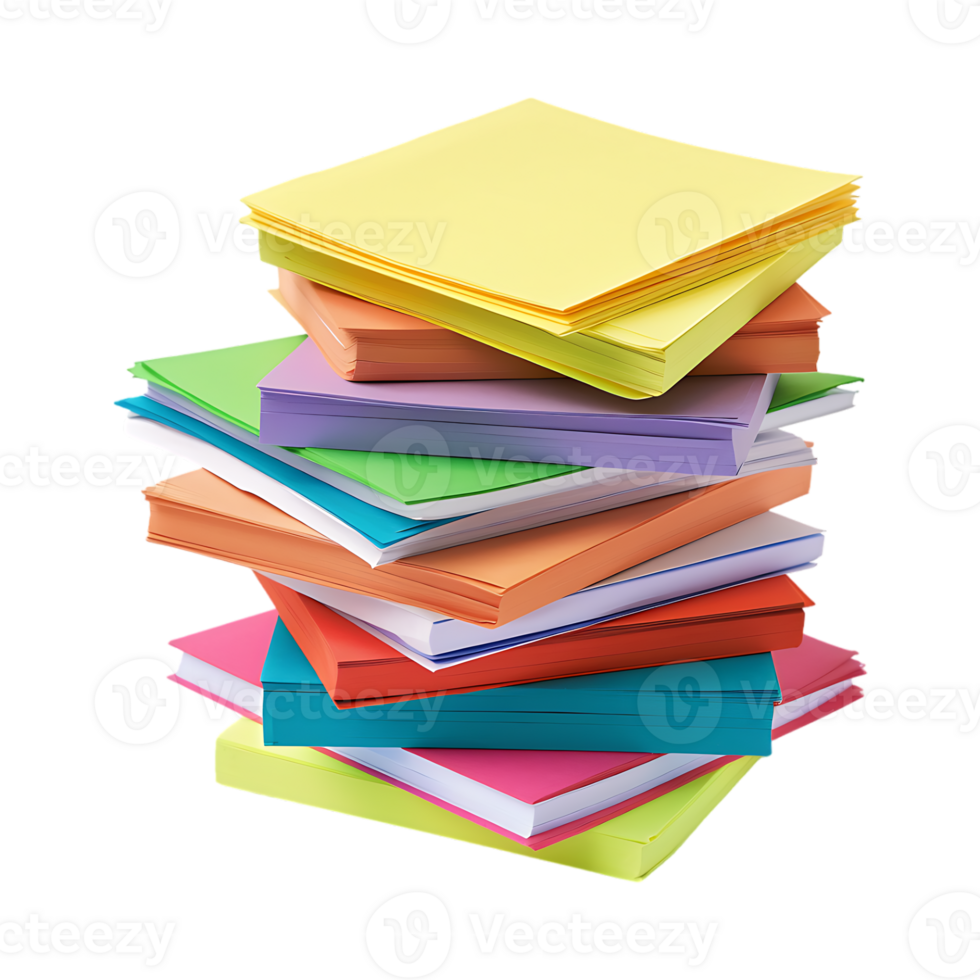 Stack of Sticky Notes on Transparent Background png