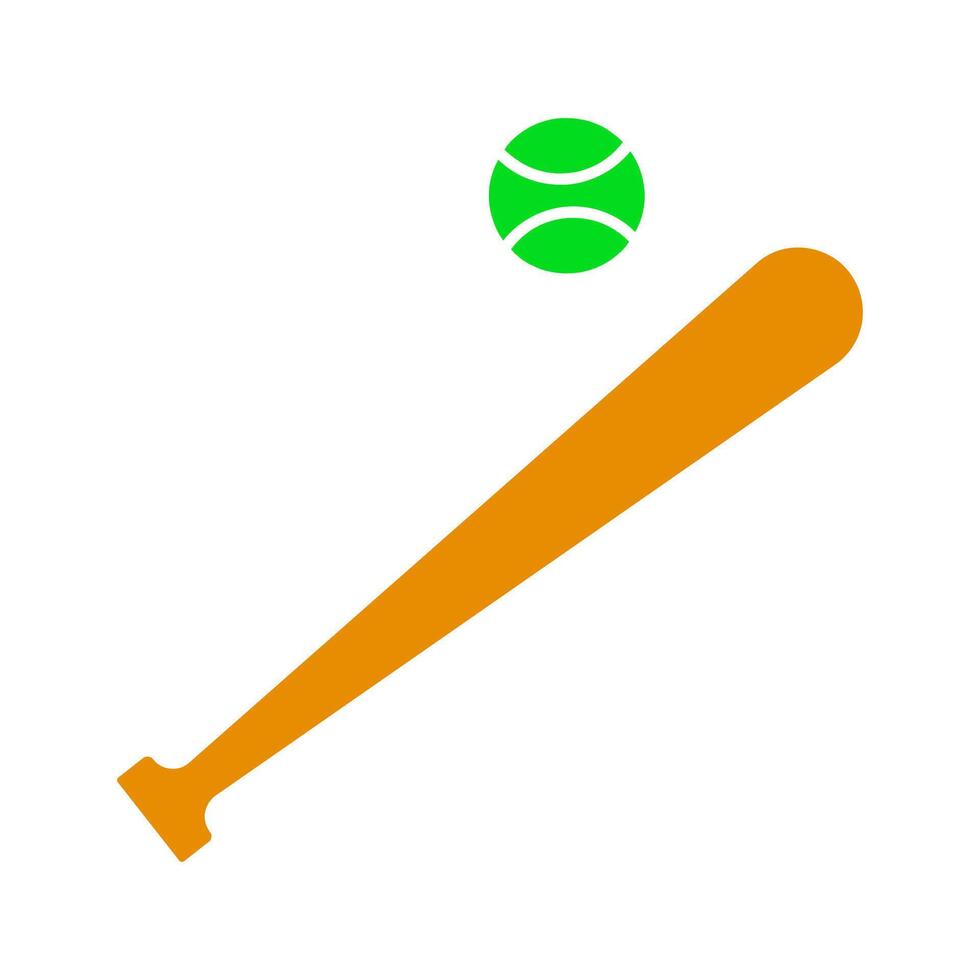 Baseball bat with ball icon. Sports equipment, baseball game, outdoor activity, recreation, playing, team sport, competition, graphic. vector