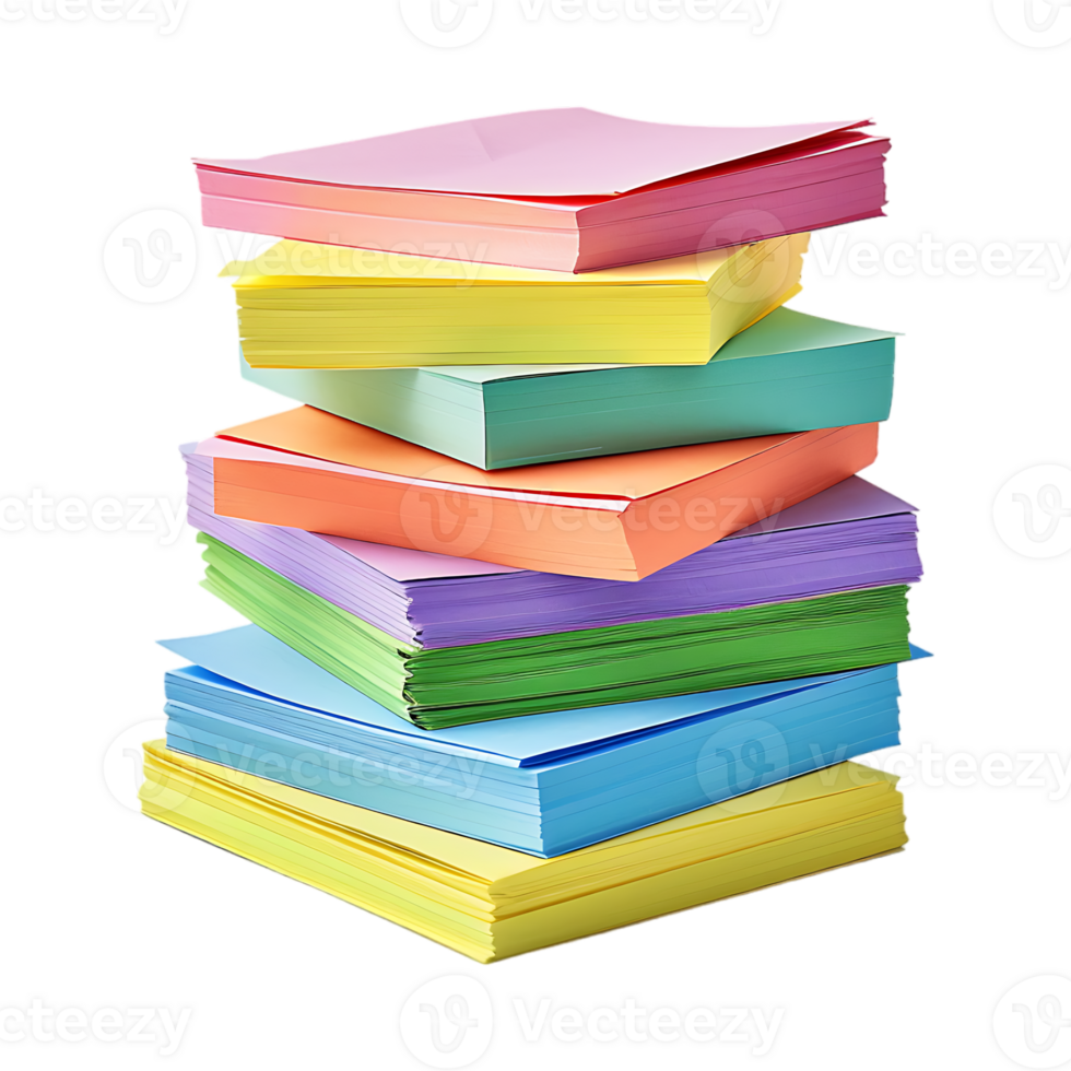 Stack of Sticky Notes on Transparent Background png