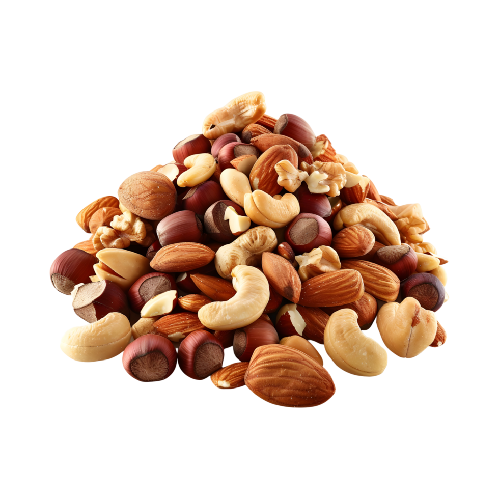 Mix Dry Fruits on Transparent Background png