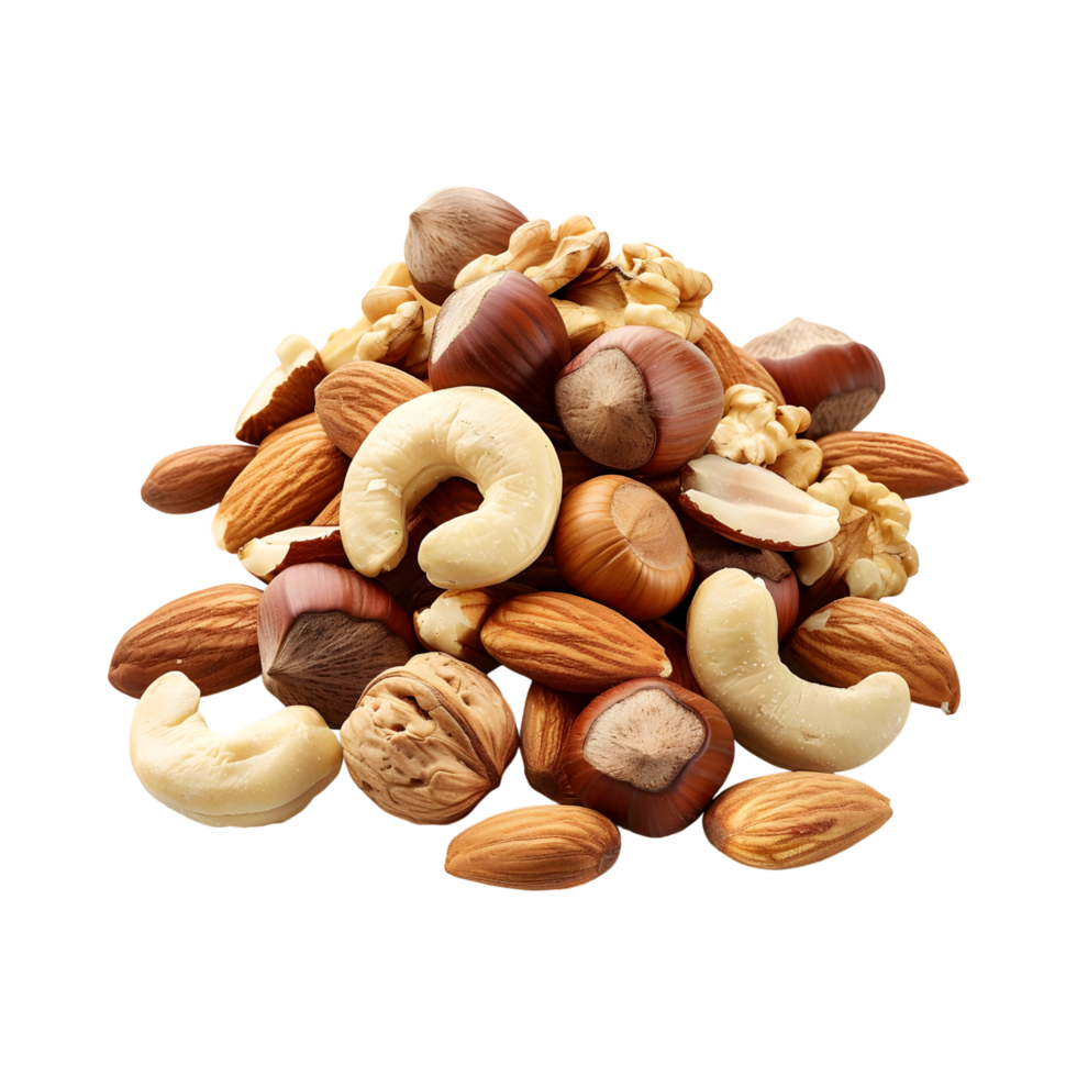 Mix Dry Fruits on Transparent Background png