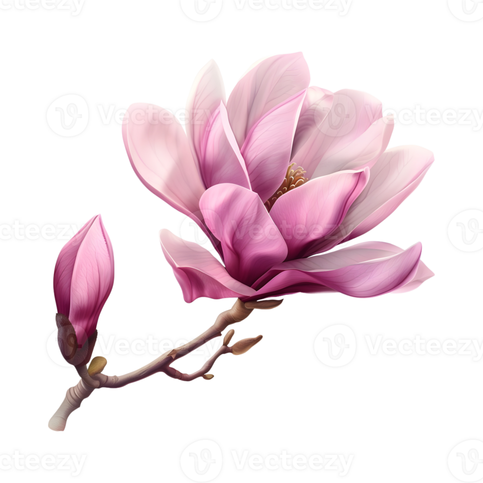 Magnolia Flower on Transparent Background png