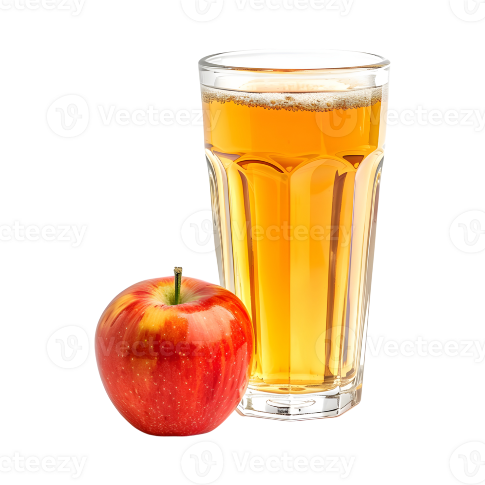 Apple Juice in a Glass on Transparent Background png