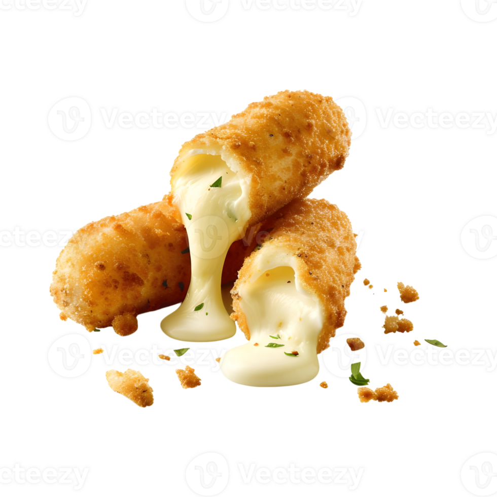 Mozzarella Sticks on Transparent Background png
