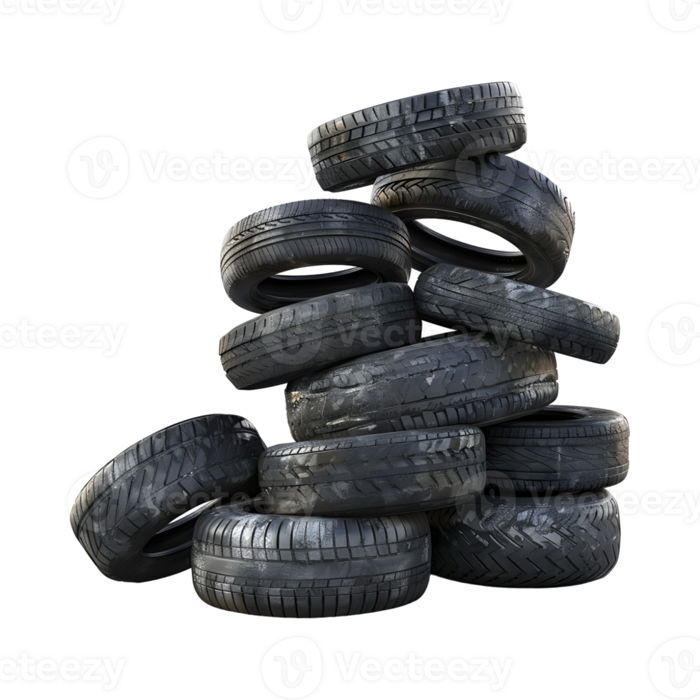 vuil zwart banden stack Aan transparant achtergrond png