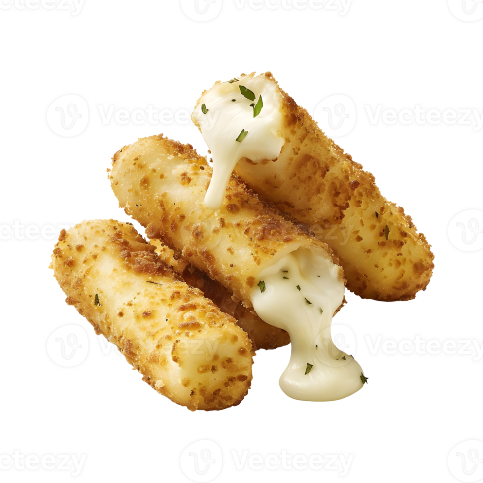 Mozzarella Sticks on Transparent Background png