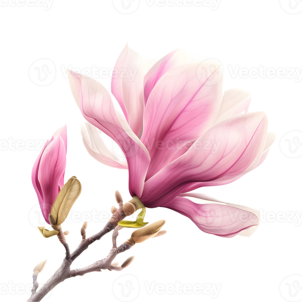 Magnolia Flower on Transparent Background png