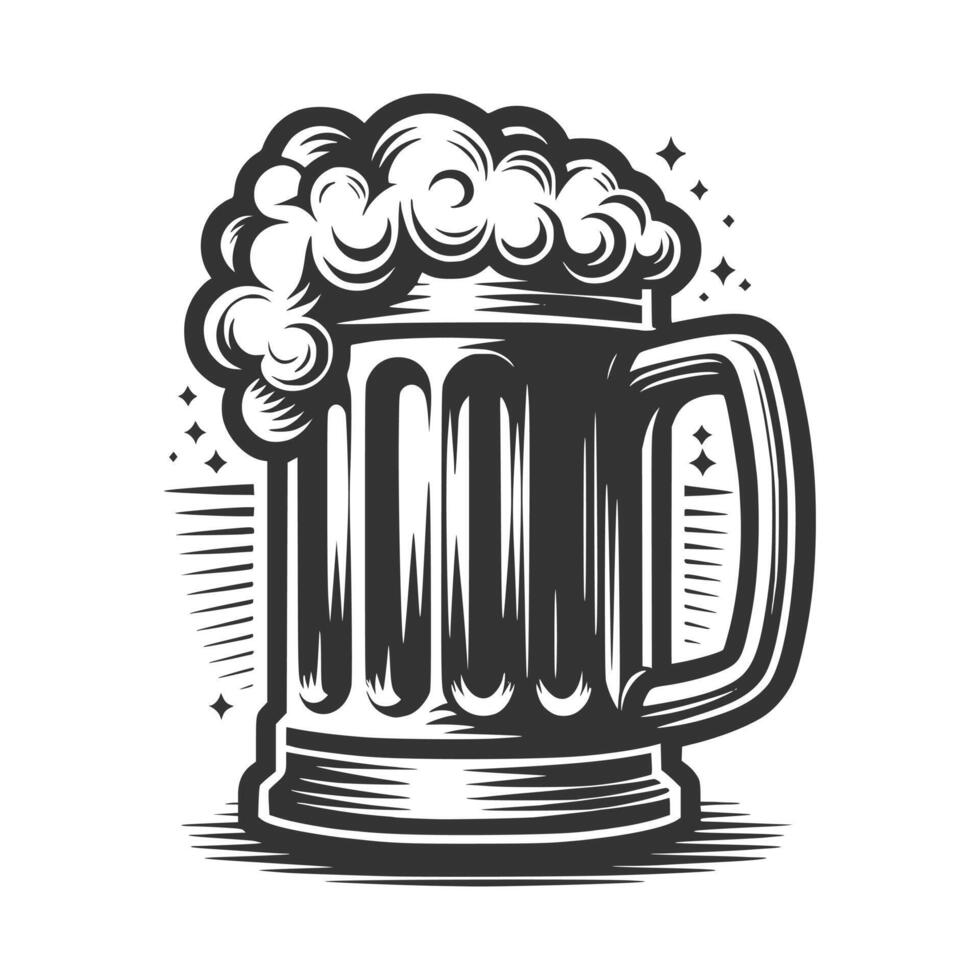 Beer glass Art Illustration vector