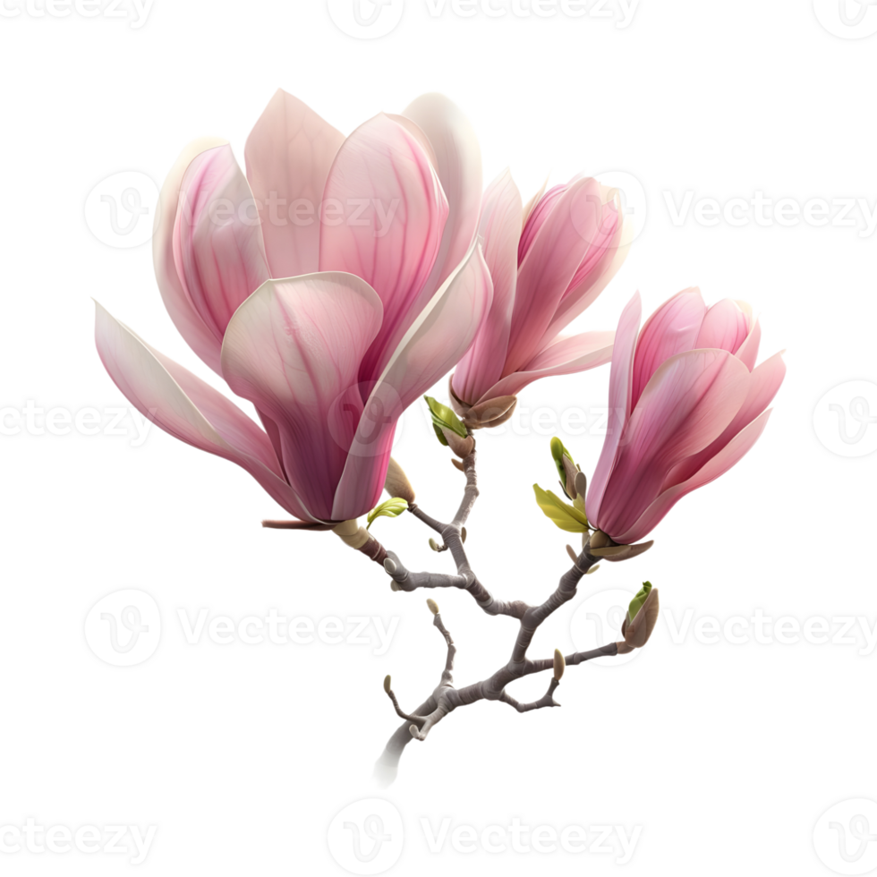 Magnolia Flower on Transparent Background png