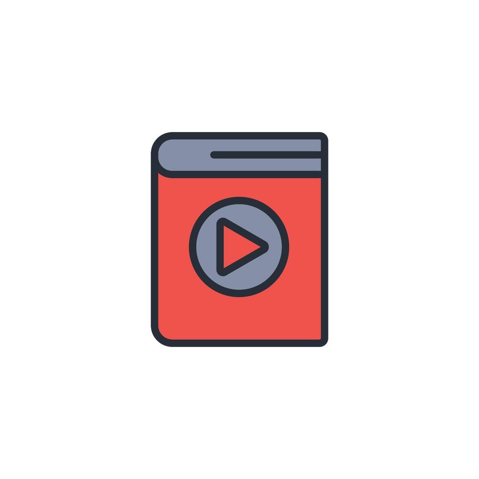 audio book icon. .Editable stroke.linear style sign for use web design,logo.Symbol illustration. vector