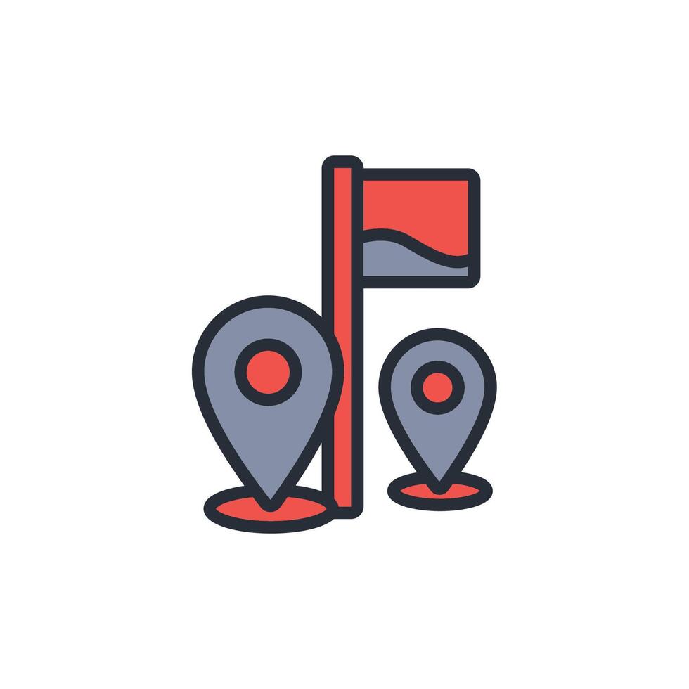 Location icon. .Editable stroke.linear style sign for use web design,logo.Symbol illustration. vector