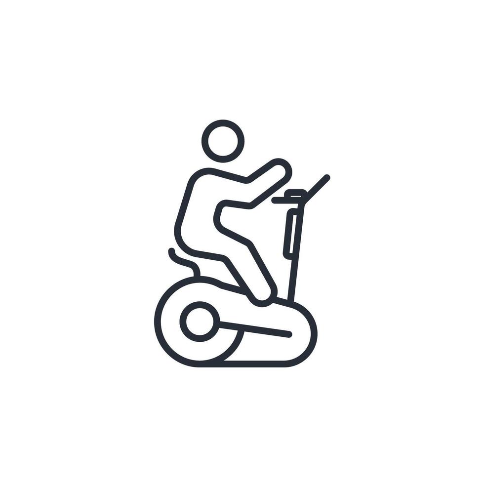 bicycle static icon. .Editable stroke.linear style sign for use web design,logo.Symbol illustration. vector