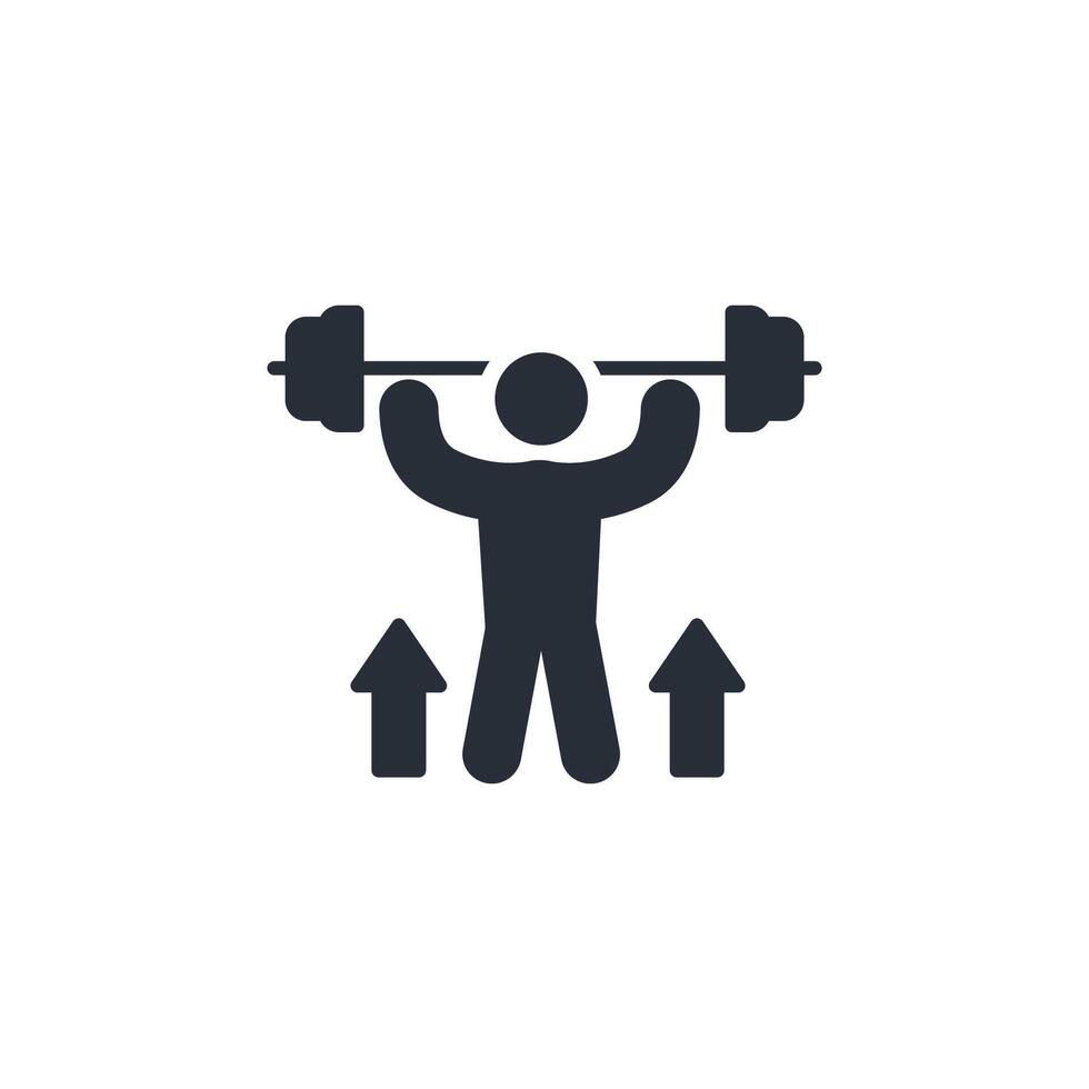 weight lifting icon. .Editable stroke.linear style sign for use web design,logo.Symbol illustration. vector