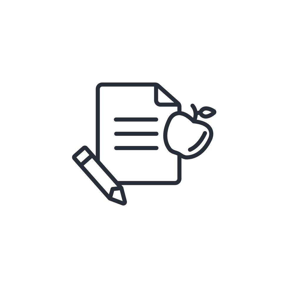 diet icon. .Editable stroke.linear style sign for use web design,logo.Symbol illustration. vector