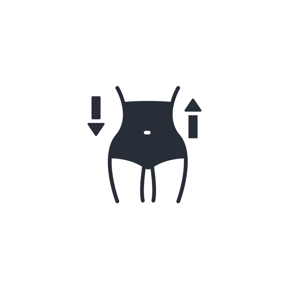 weight loss icon. .Editable stroke.linear style sign for use web design,logo.Symbol illustration. vector