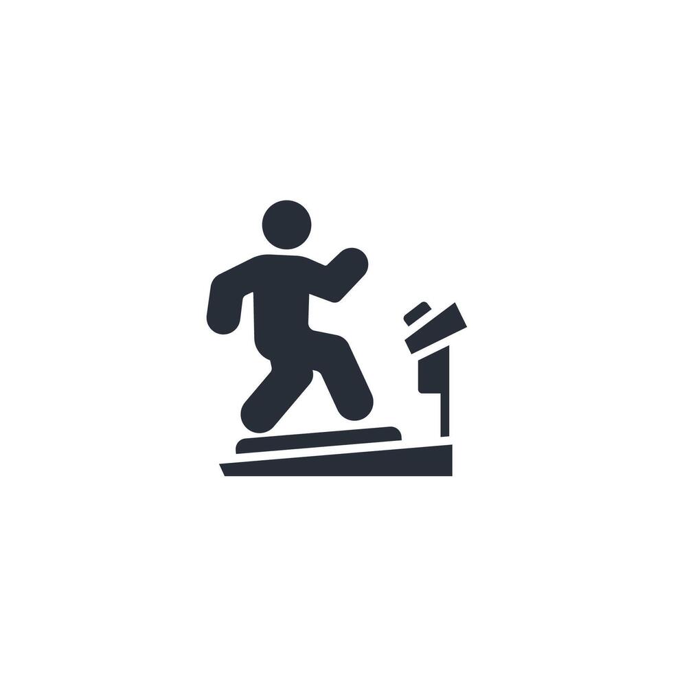 treadmill icon. .Editable stroke.linear style sign for use web design,logo.Symbol illustration. vector