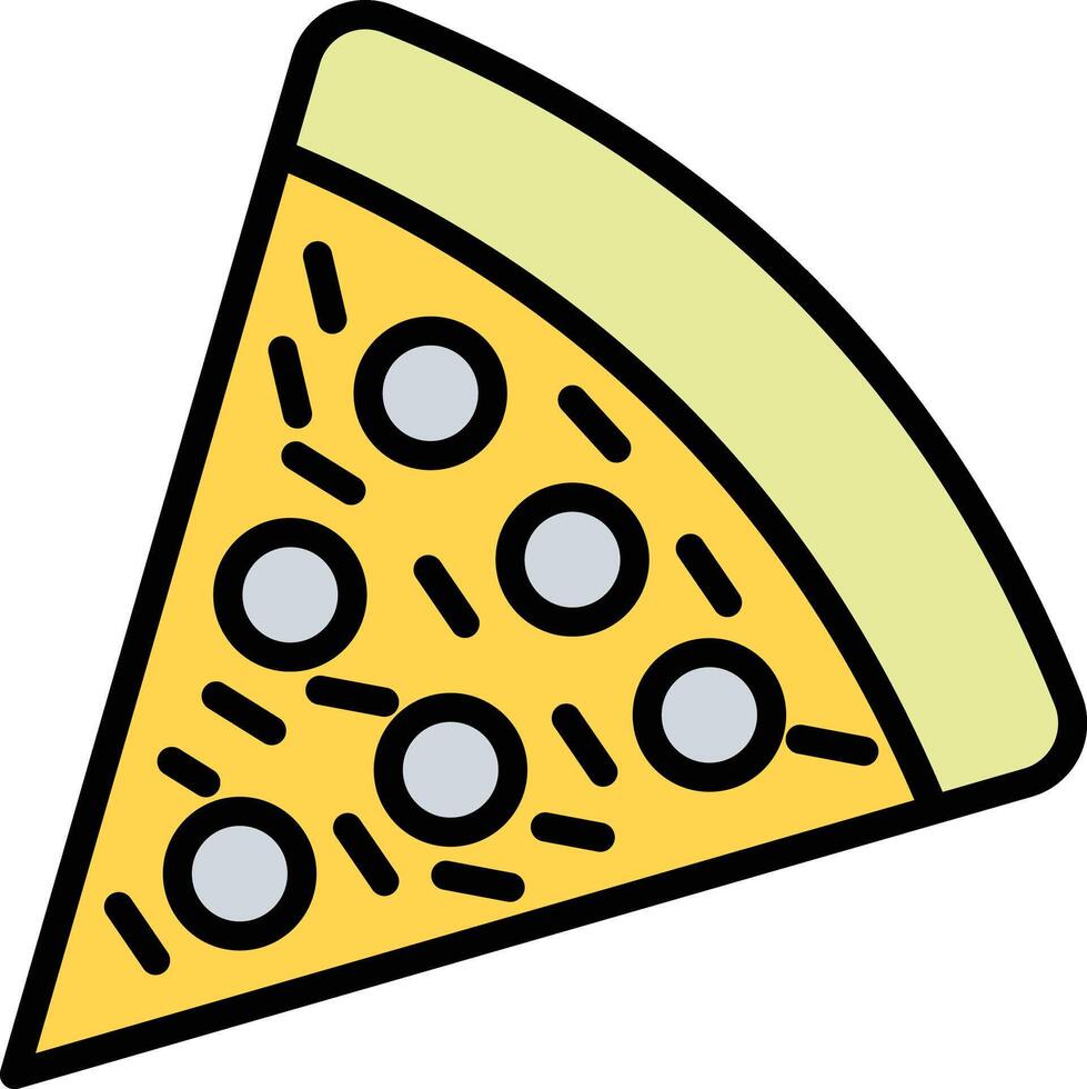 Pizza Line Filled Icon Design vector