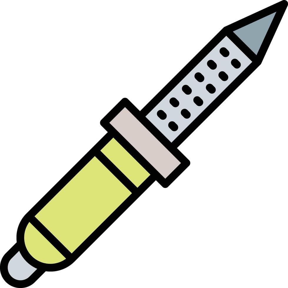 Soldering Iron Line Filled Line Filled Icon Design vector