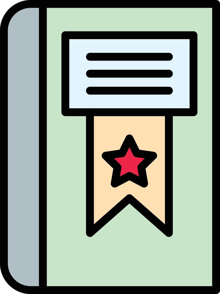 Bookmark Line Filled Icon Design vector