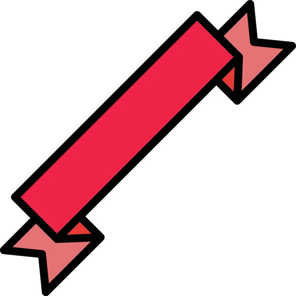 Banner Line Filled Icon Design vector