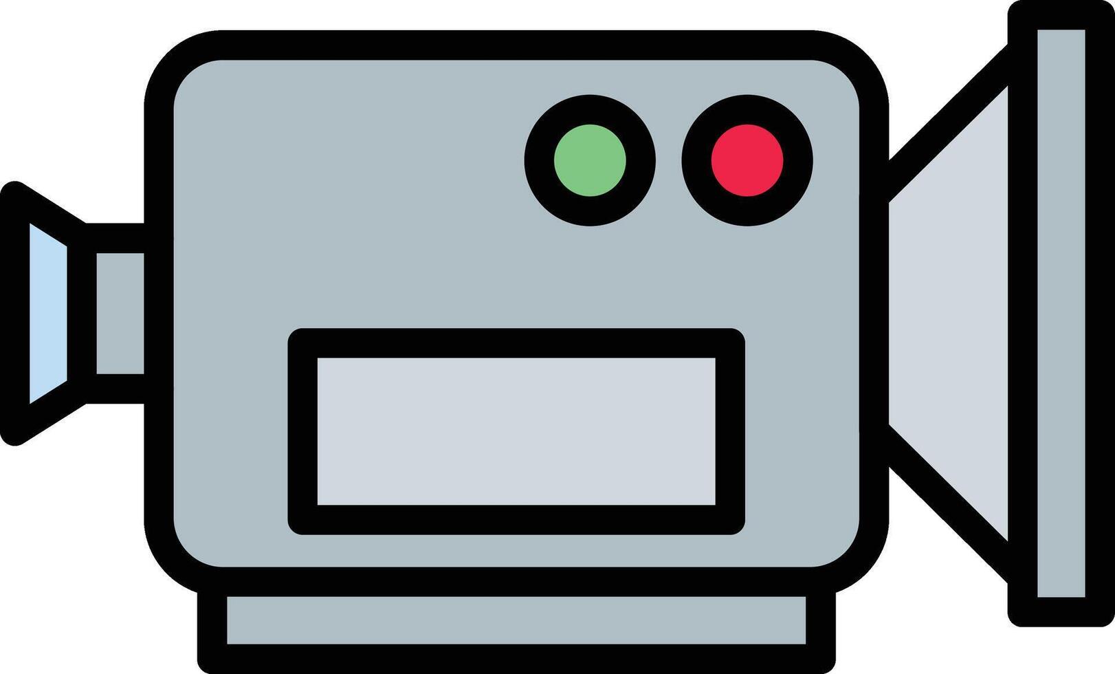 Camera Line Filled Icon Design vector