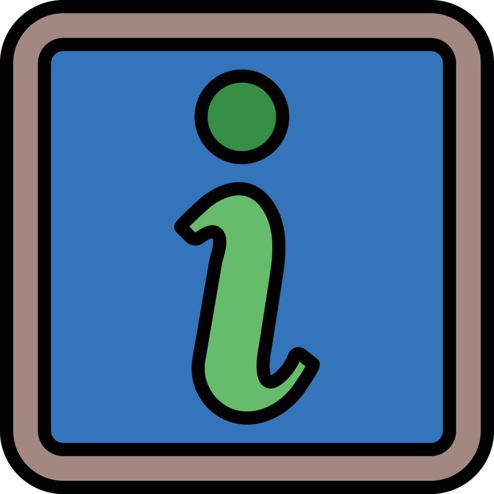 Information Line Filled Icon Design vector