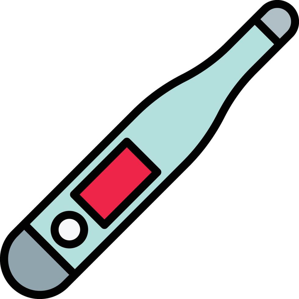 Thermometer Line Filled Icon Design vector