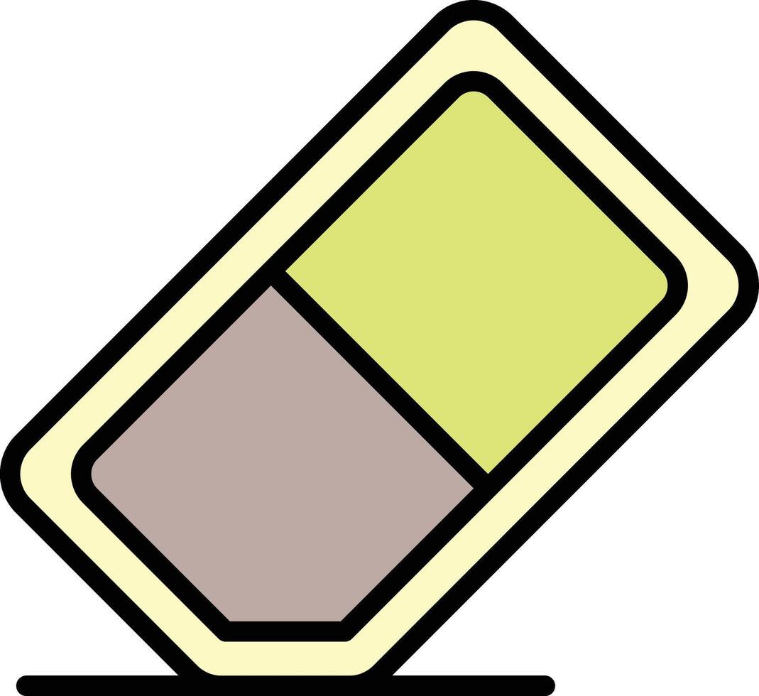 Eraser Line Filled Icon Design vector