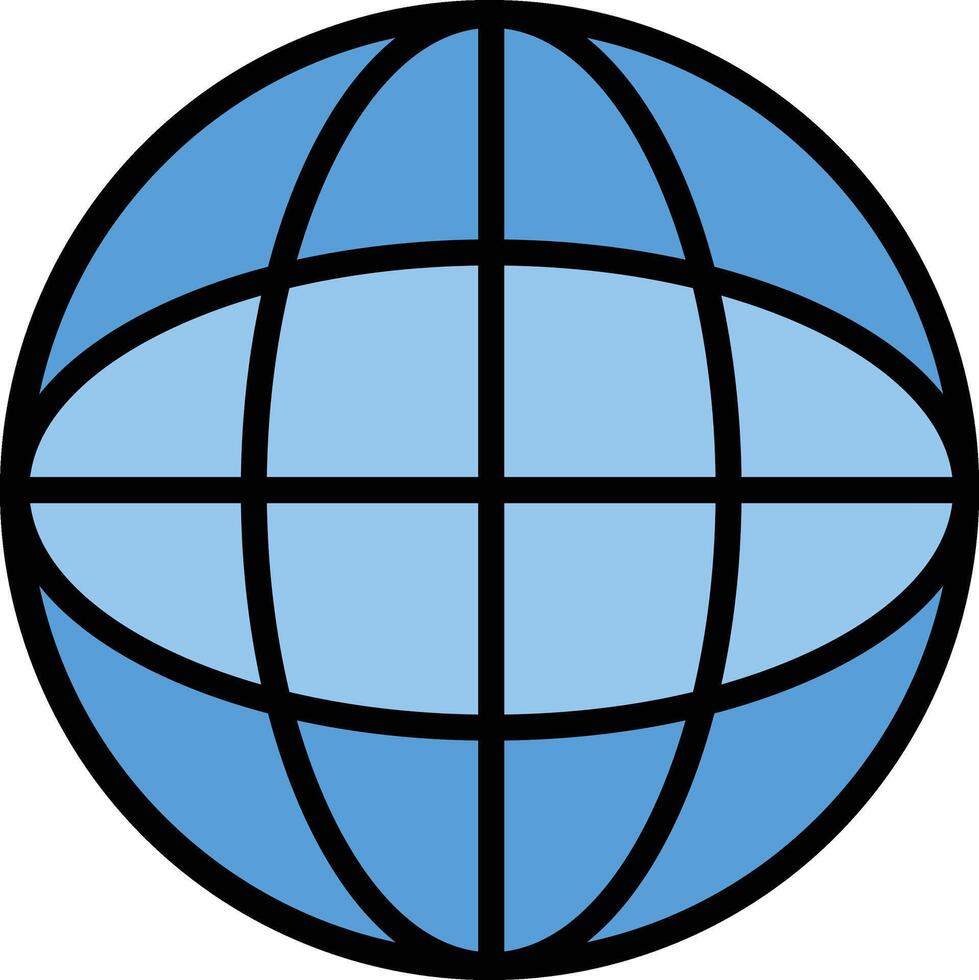 Globe Line Filled Icon Design vector