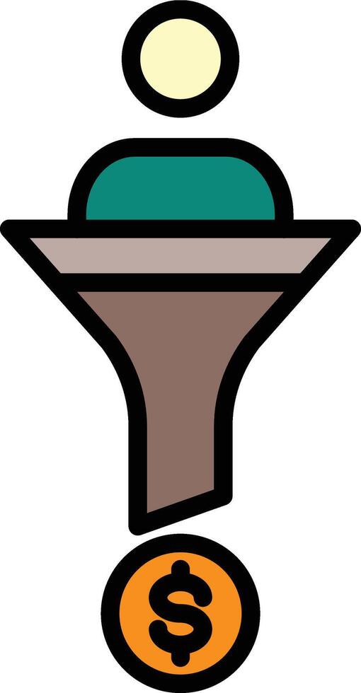 Lead Line Filled Icon Design vector