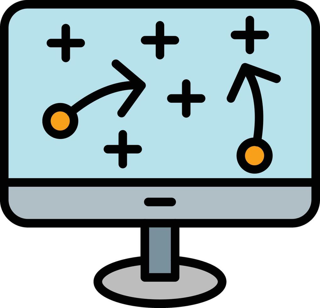 Technique Line Filled Icon Design vector