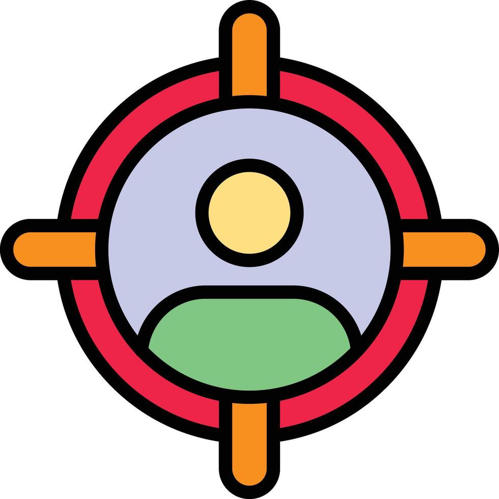 Target Audience Line Filled Icon Design vector