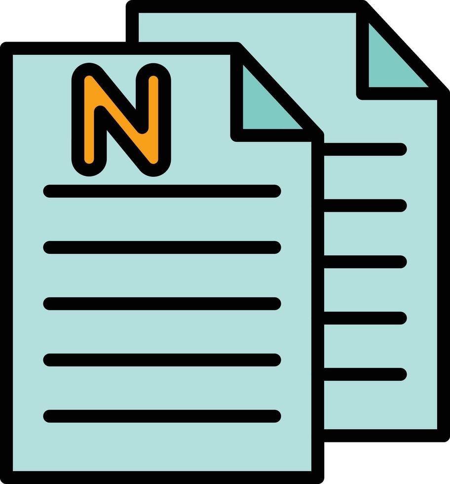 On Page Line Filled Icon Design vector