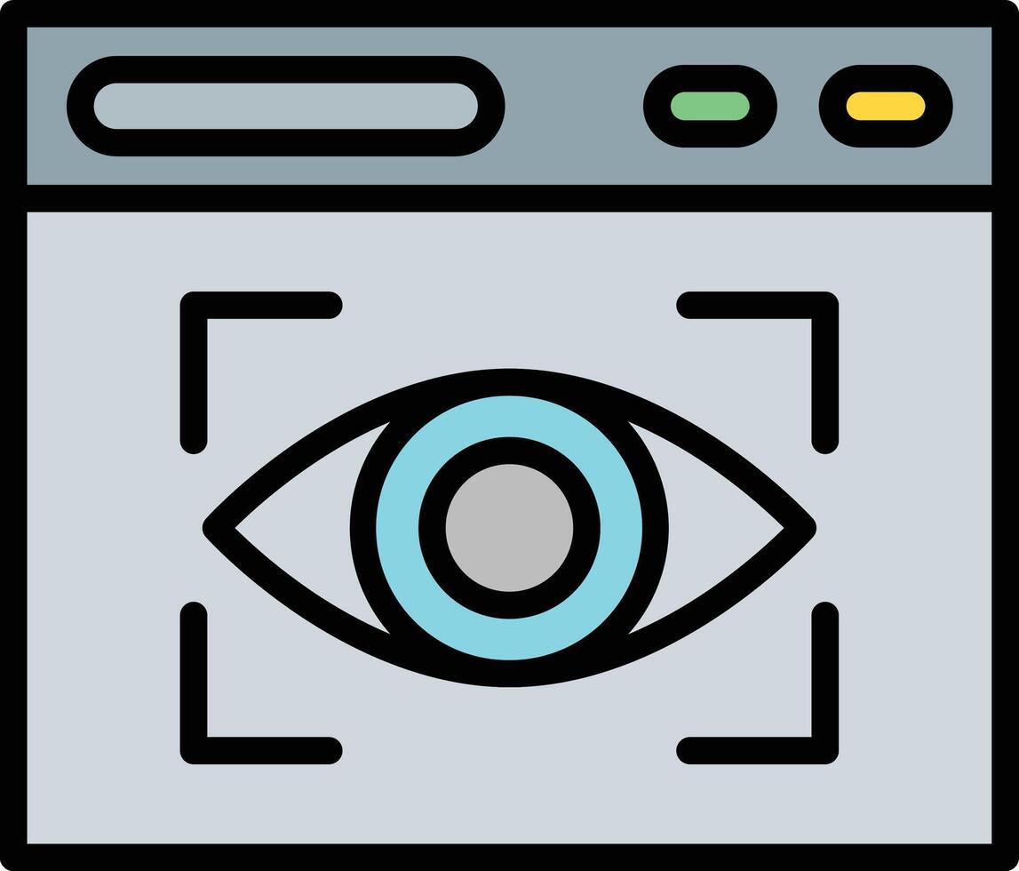 Visibility Line Filled Icon Design vector