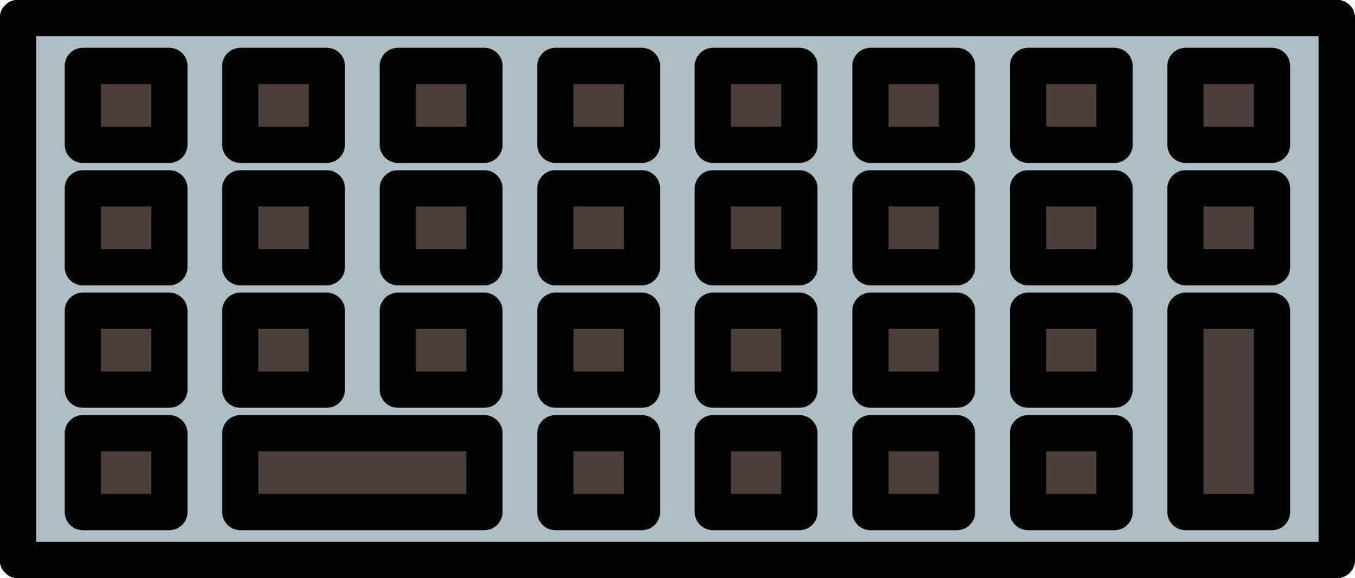 Keyboard Line Filled Icon Design vector