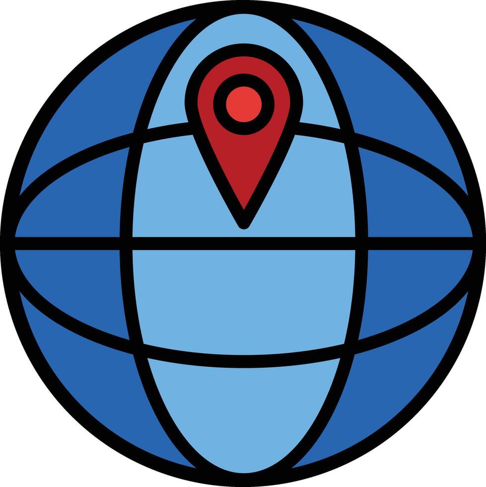 Local Business Line Filled Icon Design vector
