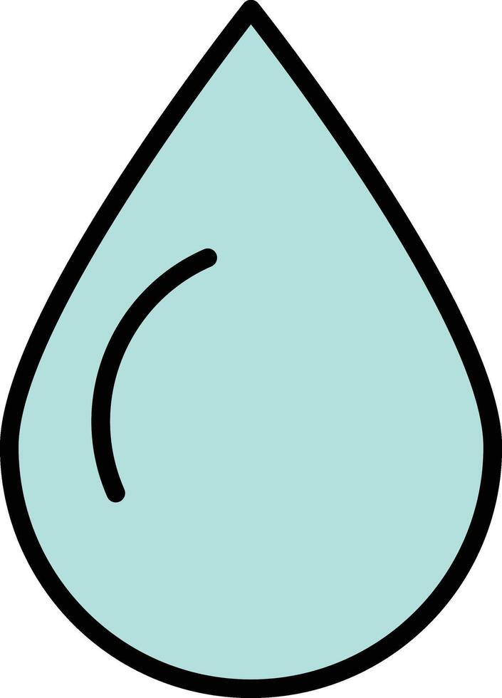 Water Drop Line Filled Icon Design vector