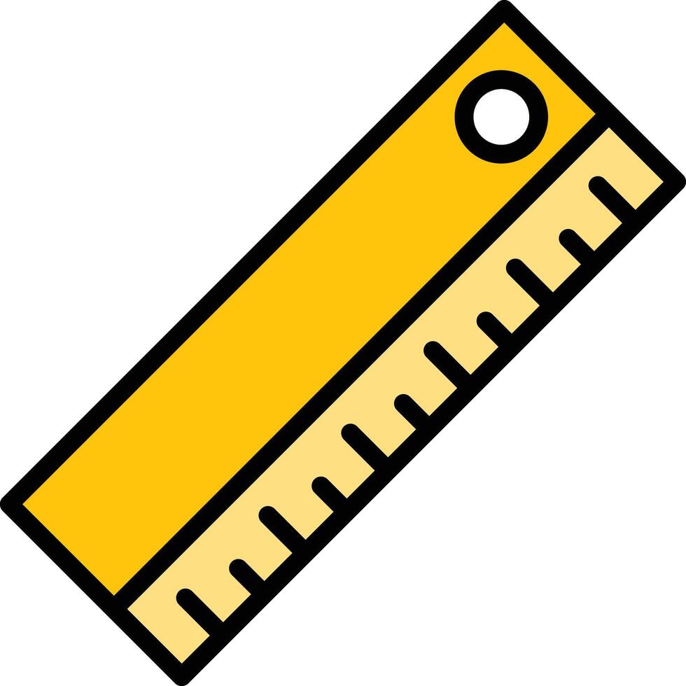 Ruler Line Filled Icon Design vector